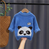 Mqtime 2-6Years Baby Girl Boy Winter Clothes Knitted Sweater Soft Comfortable Children's Outerwear Long Sleeve Sweater For Boys