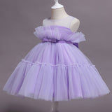 Mqtime Baby Girl Dress Cute Bow Newborn Princess Dresses for Baby 1 Year Birthday Dress Toddler Infant Party Dress Christening Gown