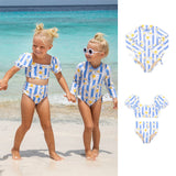 Mqtime Children's Swimsuit Summer New Girl Swimwear Quick-drying Material Split Beach Swimsuit Beach Shorts Children's Clothing