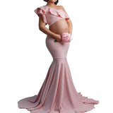 Mqtime  Sexy Maternity Shoot Dress Sequins Tulle Pregnancy Photography Dresses Sleeveless Maxi Gown For Pregnant Women Long Photo Prop