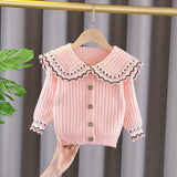 Mqtime Spring toddler kids girls baby clothes jersey knit cardigan sweater coat for girls children clothing birthday Christmas sweaters