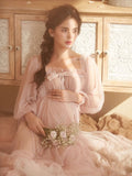 Pregnant Women Photography Clothing Sexy European And American Style Dress Maternity Maxi Dresses Ruffle Cute For Photo Shoot