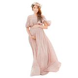 Mqtime Maternity Dresses For Photo Shoot Chiffon Pregnancy Dress Photography Props Maxi Gown Dresses For Pregnant Women Clothes New