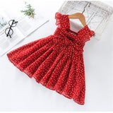 Mqtime 2-6Y Girls Red Bow Dress Princess Tutu Summer Dress for Girls Children Birthday Party Vestidos Kids Autumn Spring Dresses