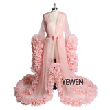 Mqtime Sexy Maternity Photography Dresses Organza Ruffle Pregnancy Shoot Dress Long Women Maxi Maternity Gown Photo Prop YEWEN