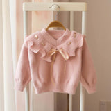 Mqtime  Autumn Winter Sweater Clothes For Girl Flower Cute knit Wear Long Sleeve Princess Pullover Kid Children Outerwear Girls Knitwear