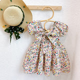 Mqtime Girls Fashion Dress Sleeveless Summer Cotton Dress for Birthday Party Kids Clothing Children Sundress Clothes Floral Dress