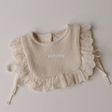 Baby Vest Girl Sweet Hollow Lace Princess Outside Vest Baby Girl Lace Princess Bibs Boy Saliva Towel Accessories