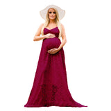Mqtime Sexy Backless Maternity Photography Dress For Baby Shower Party Evening Pregnancy Maxi Gown White Pregnant Women Photoshoot Prop