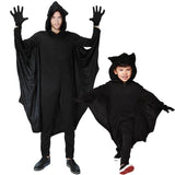 Children Halloween Bat Jumpsuit Unisex Girls Boys Bat Costume Cosplay Stage Party Mom Dad Family Outfits Kids Carnival Festival