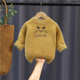 Mqtime 2-6Years Baby Girl Boy Winter Clothes Knitted Sweater Soft Comfortable Children's Outerwear Long Sleeve Sweater For Boys