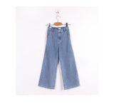 Mqtime Teenage Girls Jeans Spring Summer Casual Fashion Loose Blue Kids Leg Wide Pants School Children Trousers 6 8 10 12 Year