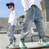 Mqtime Boys Pants  Casual Pants Children Spring and Autumn Fashion Trend Washed Jeans Pants High Quality Korean Style Kids Pants