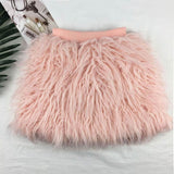 Mqtime Pink Plush Skirt for Girls Spring Autumn Baby Tassel Thick Fashion Princess Skirt Children Clothes 1-5T E1877