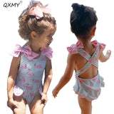 Kids Swimsuit Baby Girls One-Piece Children Striped Swimwear  Swimming Costume Summer Cute Bikini Summer