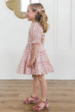 Mqtime  Mother Daughter Dress Floral Printed Family Matching Dresses Square Collar Dresses Summer Mommy and Me Clothes