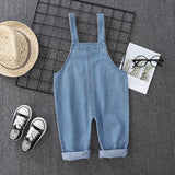 Mqtime Spring Autumn Children Clothes Baby Boys Girls Cartoon Denim Pants Overalls Infant Outfit Kids Giraffe Fashion Toddler Casual