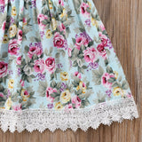 Mqtime Floral Lace Sling Dress Princess Dress Baby Girl Clothes Printing Bowknot Dress Baby Girls Dress For Girl Suit 1-5 Year Old