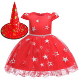 2022 Girls Halloween Dress 1-10 Years Baby Girls Lace Cotton Birthday Party Dresses Children Girls Dress Kids Ball Gown Costume