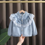 Mqtime Spring Baby Girls' Clothes kids outfit sets Denim Jacket + Jeans Suits for toddler girls clothing  baby Fashion Design sets