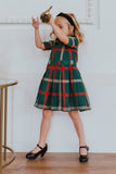 Mqtime Winter Mommy and Daughter Doll Neck Plaid Outfits New Year Christmas Family Matching Dresses Look Festival Dress