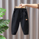 Mqtime Fashion Boys Pencil Pants 2-8T  Autumn Khaki Kids Trousers Children's Clothing Elastic Waist Casual Boy Cargo Pants