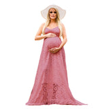 Mqtime Sexy Backless Maternity Photography Dress For Baby Shower Party Evening Pregnancy Maxi Gown White Pregnant Women Photoshoot Prop