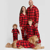 Mqtime Christmas Family Matching Pajamas Plaid Cotton Mother Father Baby Kids And Dog Family Matching Clothes