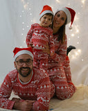 2021 Christmas Family Matching Pajamas Cartoon Elk Tree Snowflake Printed Adult Kid Family Sleepwear Pj's Set Xmas Clothes