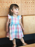 Mqtime Baby Girl Dress New Summer Korean Strap Plaid Casual Sleeveless Party Princess Dress Cute Children's Baby Kids Girls Clothing