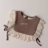 Baby Vest Girl Sweet Hollow Lace Princess Outside Vest Baby Girl Lace Princess Bibs Boy Saliva Towel Accessories