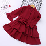 Mqtime 2-6Y Girls Red Bow Dress Princess Tutu Summer Dress for Girls Children Birthday Party Vestidos Kids Autumn Spring Dresses