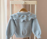 Mqtime  Autumn Winter Sweater Clothes For Girl Flower Cute knit Wear Long Sleeve Princess Pullover Kid Children Outerwear Girls Knitwear