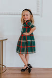 Mqtime Winter Mommy and Daughter Doll Neck Plaid Outfits New Year Christmas Family Matching Dresses Look Festival Dress