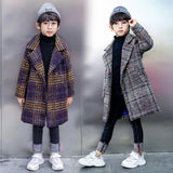 Mqtime Youngster Children Kids Boys Overcoat Windproof  Wool Winter Fashion Coat for Teens Boy Jacket Thick Long Outerwear 13 14 years