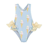 Baby Girls Beautiful Swimming Wear Suits Lovely Flamingo Ice cream Bear Print Swimsuits Brand Design Child Fashion Swimwear