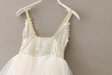 New Hot Children Baby Dress Gold Sequined Lace Sling White Tutu Dresses For Party Wedding Clothing Size 2-6Y vestido infantil