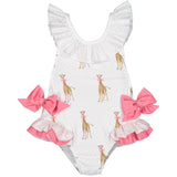 Baby Girls Beautiful Swimming Wear Suits Lovely Flamingo Ice cream Bear Print Swimsuits Brand Design Child Fashion Swimwear