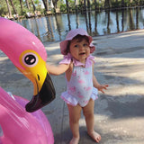 Baby Girls Beautiful Swimming Wear Suits Lovely Flamingo Ice cream Bear Print Swimsuits Brand Design Child Fashion Swimwear