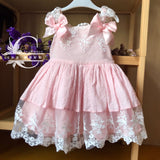 New Arrivals Spanish Court Dress Cotton Lace Quality Sweet Wedding Party Birthday Gift Girl Lolita Dress Kids Dresses for Girls