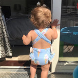 Baby Girls Beautiful Swimming Wear Suits Lovely Flamingo Ice cream Bear Print Swimsuits Brand Design Child Fashion Swimwear