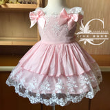 New Arrivals Spanish Court Dress Cotton Lace Quality Sweet Wedding Party Birthday Gift Girl Lolita Dress Kids Dresses for Girls