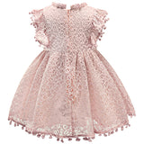 Mqtime Girls Lace Flower Dress Summer Ball Gown Brithday Dresses Infant Baby Kids Cotton Princess Party Dress Children Clothing