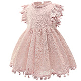 Mqtime Girls Lace Flower Dress Summer Ball Gown Brithday Dresses Infant Baby Kids Cotton Princess Party Dress Children Clothing