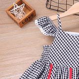 Mqtime New Girls Dress Fashion Casual Dress For Girls Navy Blue Plaid Kids Clothes Girls Child Clothing Vestidos For 2-6 Age