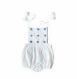 Mqtime  Baby Girl Quality Summer Clothes White Embroidery Beautiful Romper Children Sleeveless Bubble Playsuit Lii* Kids Summer