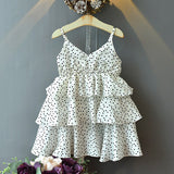 2022 New Summer Girls' Dress Bronzing Western Style Pentagram Organza Net Yarn Party Princess Dress Children Kids Girls Clothing