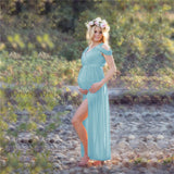 Sexy Maternity Dresses For Photo Shoot Chiffon V-Neck Pregnancy Dress Photography Prop Maxi Gown Pregnant Women Clothes Dresses