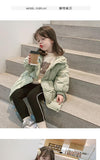 Kore Winter Kids Coats Children Girls  Mid-Length Jackets Fashion Thick Coats Hooded Coat Snowsuit Teen Warm Cotton Parkas