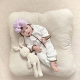 Mqtime New infant one-piece clothes climbing clothes female baby pure cotton long sleeve home clothes pajamas ha clothes